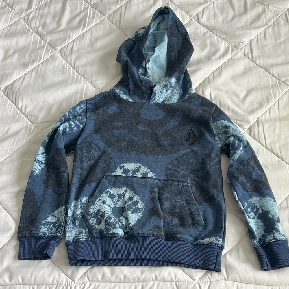 Volcom Kids Blue Tie-Dye Hoodie Sweatshirt